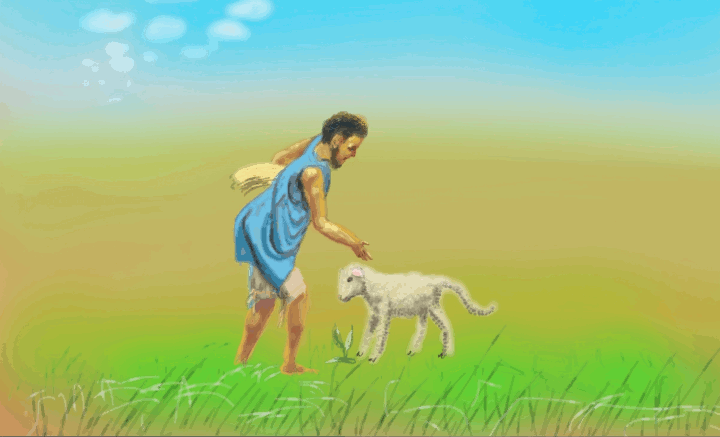 ShepherdwithsheafAndlamb